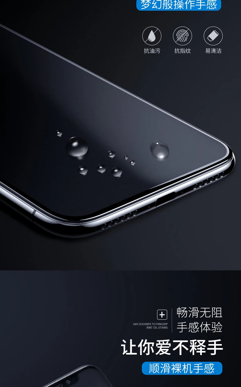1-3Pcs Anti Fingerprint Frosted Matte Screen Protector for iPhone X XS XR 11 12 13 mini 14 15 16 Pro Max Plus SE Tempered Glass