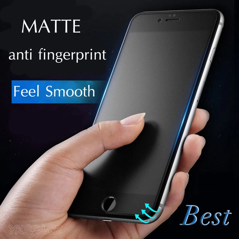1-3Pcs Anti Fingerprint Frosted Matte Screen Protector for iPhone X XS XR 11 12 13 mini 14 15 16 Pro Max Plus SE Tempered Glass