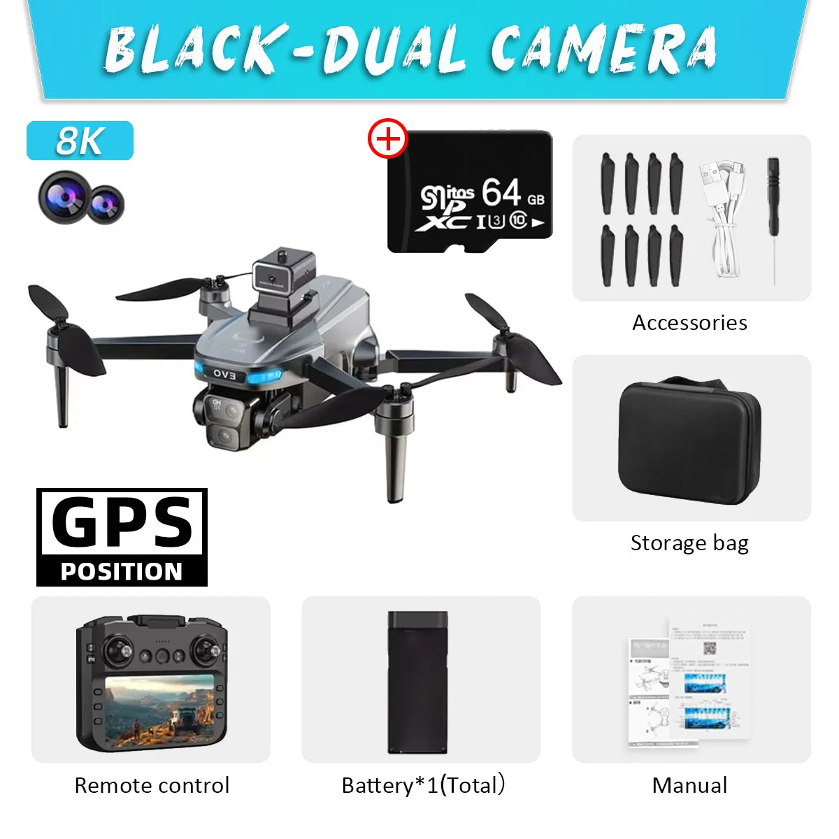 New SG901 MAX GPS Drone Professional 8K Camera Aerial FPV Brush Avoiding Obstacle with Large Screen Remote Control Folding Dron