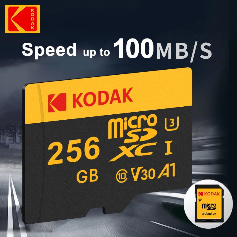 100% KODAK Original Microsd Card 512GB 256GB 128GB 64GB 32GB Class10 Memori Memory Card C10 TF Cards SDXC U3 4K For Drone Camera