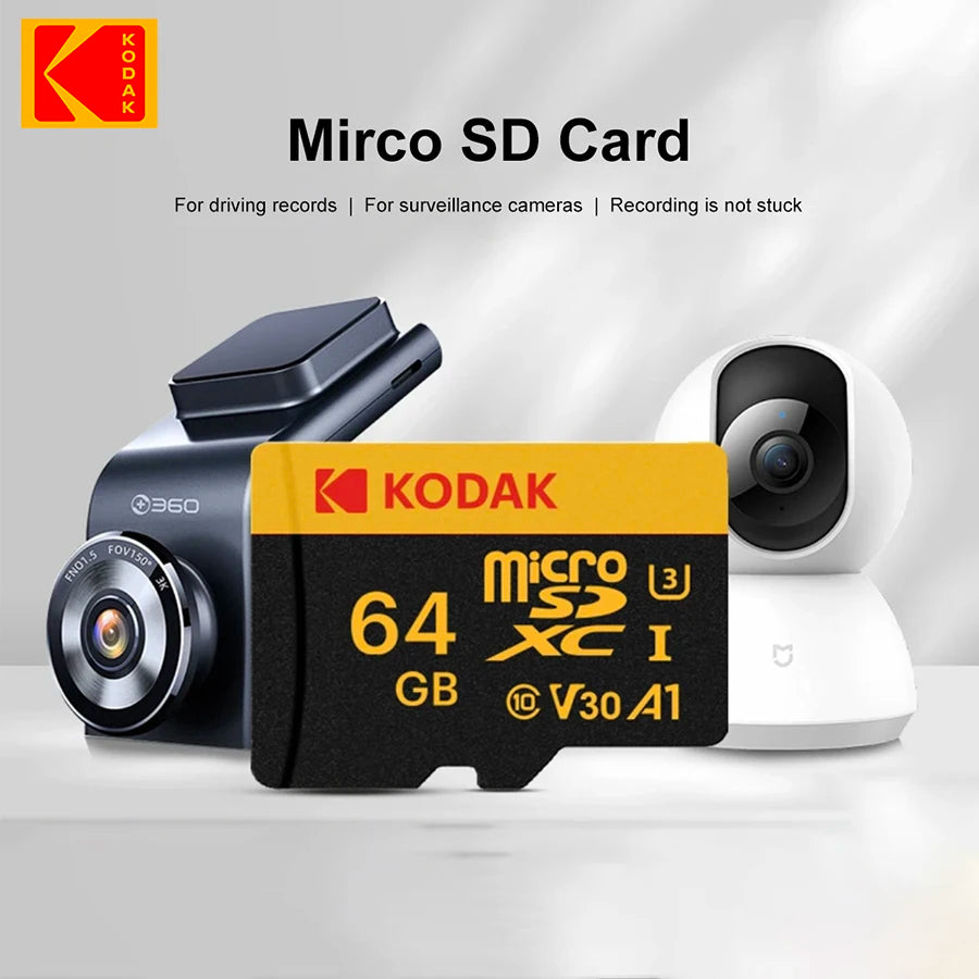 100% KODAK Original Microsd Card 512GB 256GB 128GB 64GB 32GB Class10 Memori Memory Card C10 TF Cards SDXC U3 4K For Drone Camera