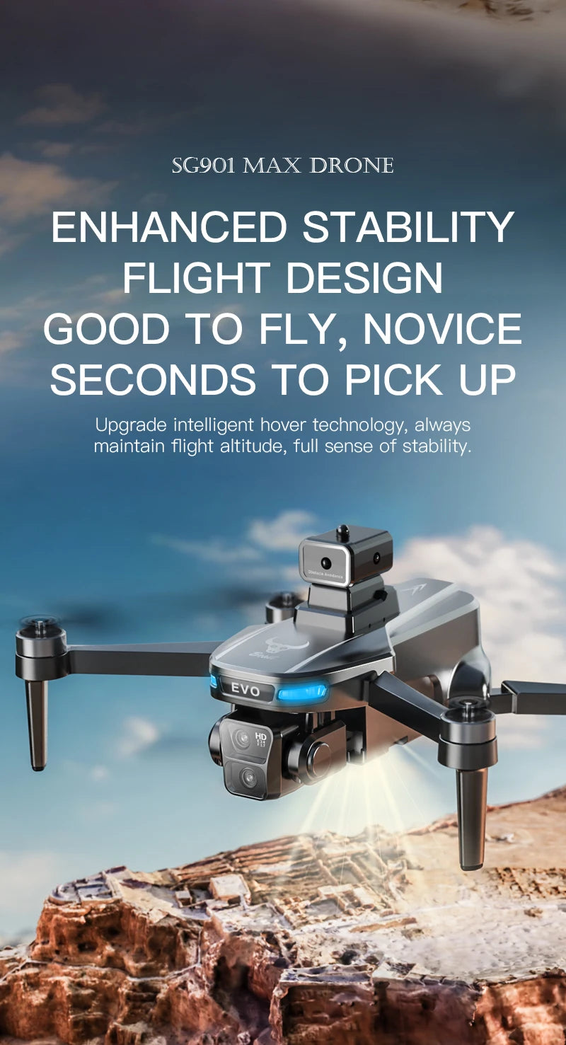 New SG901 MAX GPS Drone Professional 8K Camera Aerial FPV Brush Avoiding Obstacle with Large Screen Remote Control Folding Dron