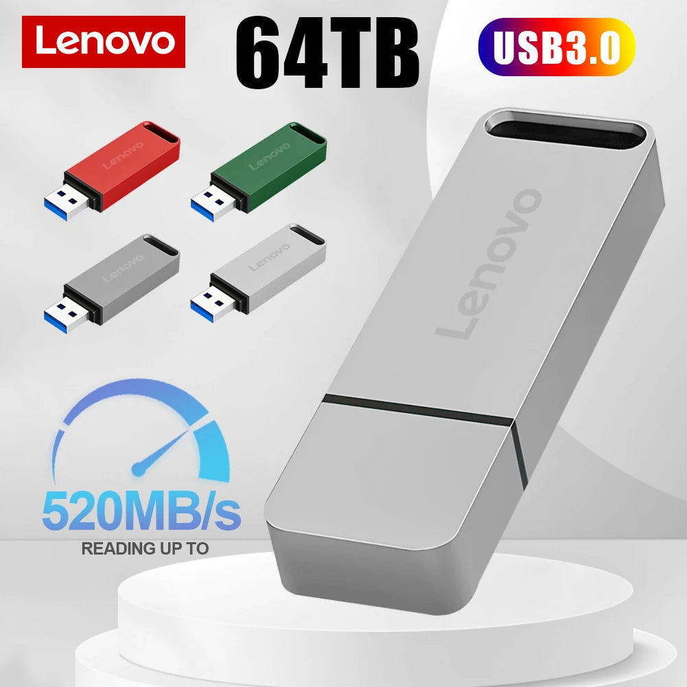 Lenovo 16TB USB Flash Drives USB 3.0 Metal Pen Drive 8TB OTG High Speed Pendrive Portable Ssd 4tb 2TB Usb Memories For Laptop PC