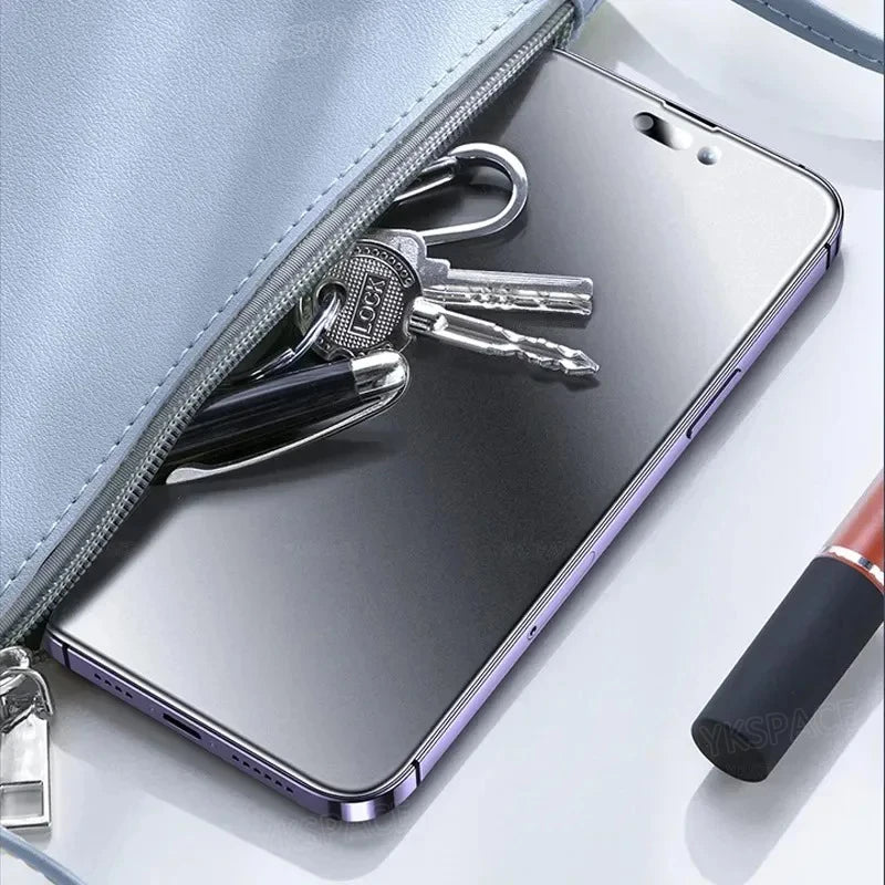 1-3Pcs Anti Fingerprint Frosted Matte Screen Protector for iPhone X XS XR 11 12 13 mini 14 15 16 Pro Max Plus SE Tempered Glass