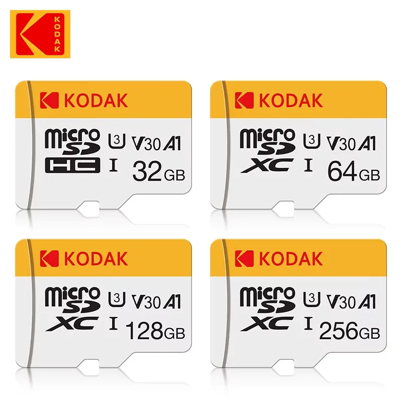 100% Original Kodak Micro SD Card 64GB Class 10 High Speed Memory Card 32GB Wholesale U3 Card 128G 256G Smartphone Tablet Camera