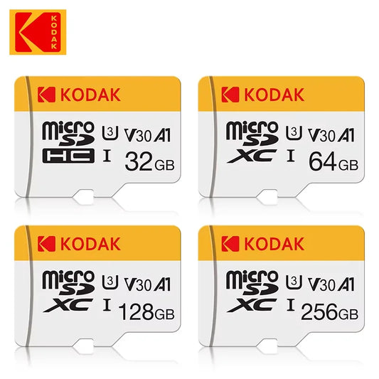 100% Original Kodak Micro SD Card 64GB Class 10 High Speed Memory Card 32GB Wholesale U3 Card 128G 256G Smartphone Tablet Camera