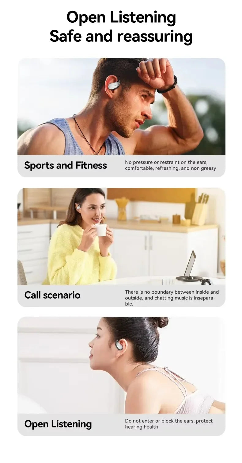 EARDECO Business Auriculares Bluetooth Headphones Wireless Earphones Earbuds Bass Stereo Sport Headset with Mic Audifonos