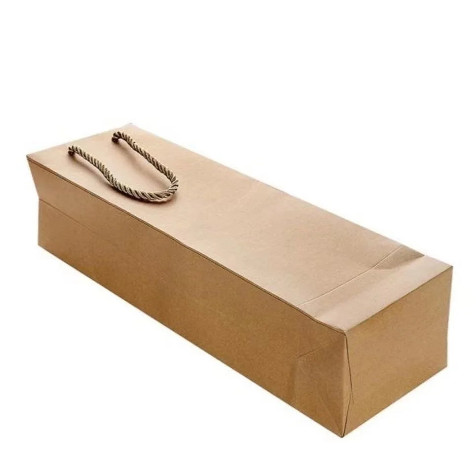Kraft Paper Red Wine Hand Bag Wine Drinks Packing Bag Storage Bag Single/double bottle Paper Wine Bag Wine Bottle Packaging Bags