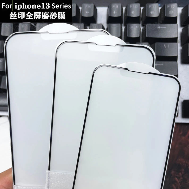 1-3Pcs Anti Fingerprint Frosted Matte Screen Protector for iPhone X XS XR 11 12 13 mini 14 15 16 Pro Max Plus SE Tempered Glass