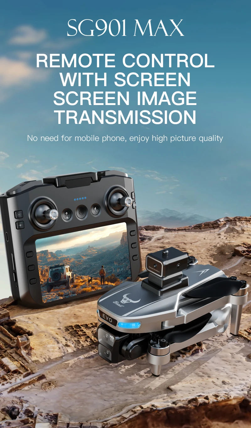 New SG901 MAX GPS Drone Professional 8K Camera Aerial FPV Brush Avoiding Obstacle with Large Screen Remote Control Folding Dron