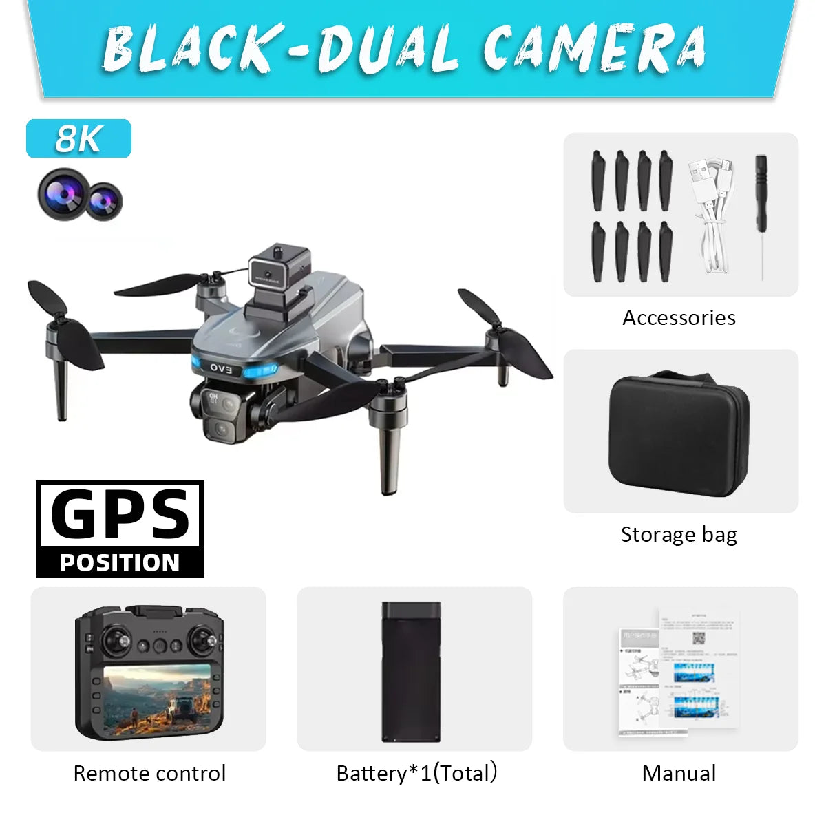 New SG901 MAX GPS Drone Professional 8K Camera Aerial FPV Brush Avoiding Obstacle with Large Screen Remote Control Folding Dron